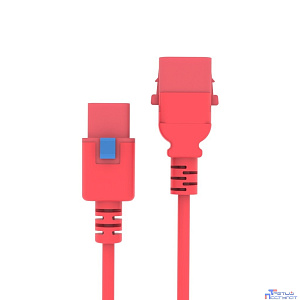 Кабель питания Filum FL-PC-C13F/C14F-C1-1.0-RD 3x1.0 С13 - C14 с фиксацией, 220/250В, 10А, красный, 1м (1111320)