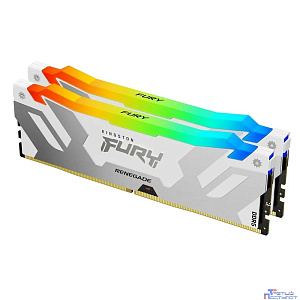 Память оперативная/ Kingston 64GB 6400MT/s DDR5 CL32 DIMM (Kit of 2) FURY Renegade RGB White XMP