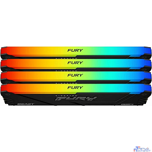 Kingston 128GB 3600MHz DDR4 CL18 DIMM (Kit of 4) FURY Beast RGB KF436C18BB2AK4/128
