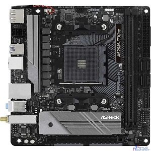 Asrock A520M-ITX/AC RTL {AMD A520, сокет: AM4, слоты: 2 слота DDR4 DIMM (2133 - 4733 МГц), SATA: 6 Гбит/с х4, A520M-ITX/AC}
