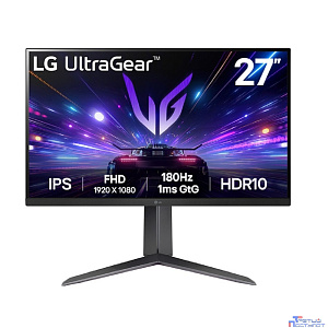 LCD LG 27" 27GS65F-B UltraGear черный {IPS 1920x1080 180Hz 1ms HDMI DisplayPort HAS Pivot} [27gs65f-b.aruz]