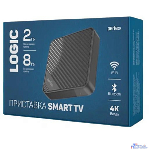Perfeo SMART TV BOX приставка "LOGIC 2/8",Allwinner H313,Android 10, 2Gb/8Gb,Пульт Bluetooth
