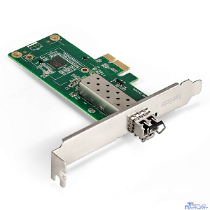 Exegate EX298935RUS Комплект: Сетевой адаптер SFP ExeGate EXE-i210-F1 + Трансивер Multi-Mode до 550м EXT-1G-MM850-LC2-550M (EX296228RUS: PCI-E x1 v2.0, порты 1x SFP (10/100/1000Mb/s), Gigabit Server N