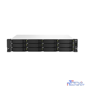 Сетевое хранилище без дисков/ SMB QNAP TS-1264U-RP-4G NAS 12 HDD trays, rackmount 2U, 2 PSU. 4-core Intel Celeron N5095 2.0-2.9 GHz, 8 GB RAM up to 8 GB, 2x2.5 Gigabit Ethernet, 2xUSB 3.2 Gen 2 (10Gbp