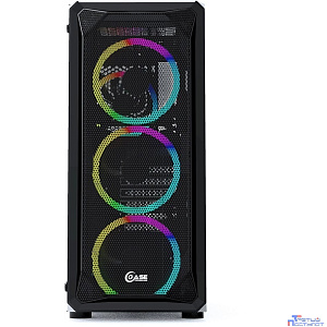 Powercase CMIZB-R4 Корпус Mistral Z4 Mesh RGB, Tempered Glass, 4x 120mm RGB fan, чёрный, ATX (CMIZB-R4)
