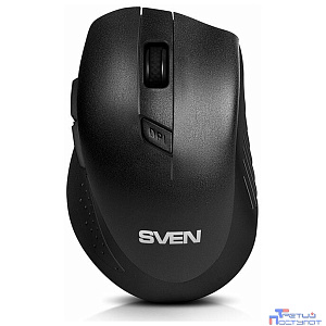 Беспроводная мышь Sven RX-425W чёрная (5+1кл. 800-1600DPI, блист)