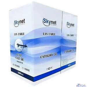 SkyNet Кабель UTP indoor 4x2x0,48, медный, FLUKE TEST, кат.5e, однож., (305м) box, серый [CSS-UTP-4-CU](АК5010144/1693207)
