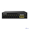 TENDA SG110PC Коммутатор настольный 10-Ports 10/100/1000 Base-TX 8-Ports PoE(PoE бюджет 100W)