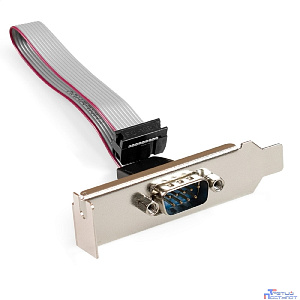 Exegate EX298290RUS Планка портов в корпус 1xCOM ExeGate BrctDB91-LP (Com 10-pin (F) --> RS232 DB9 Male, кабель 20см, Low Profile)