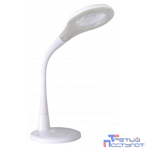 Camelion KD-790  C01 белый  LED (Свет-к настол.,7 Вт,230 В, лупа 3х/5х, сенс.вкл-е,  4 ур.ярк.,4000К)