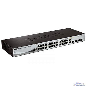 D-Link DGS-1210-28/ME/B2A Управляемый L2 коммутатор, 24x1000Base-T, 4x1000Base-X SFP, AC 220В/DC 12В(с возможностью мониторинга статуса питания коммутатора)