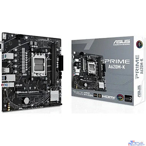 ASUS PRIME A620M-K (Socket AM5, mATX, 2xDDR5(96GB), VGA/HDMI, 1xPCIe 4.0x16/1xPCIe 3.0, 1xLAN, 4xSATA 6Gb/s, 1xM.2, 4xUSB 3.2, 2xUSB 2.0, 1xPS/2)