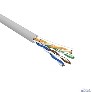 Rexant (01-0052-R) Кабель витая пара U/UTP, CAT 5e, PVC, 4PR, 24AWG, INDOOR, SOLID, серый, 305м, серия LIGHT, РФ