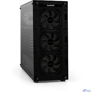 Exegate EX296079RUS Корпус Miditower ExeGate i3 BASE-EVO800 (ATX, БП EVO800RGB с вент. 12 см, с окном, 1*USB+1*USB3.0, аудио, 4 вент. 12см с RGB подсветкой)