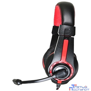 Oklick HS-L200 черный/красный 2м мониторы оголовье