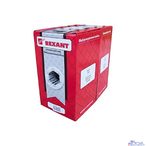 Rexant (01-0146-1) Кабель витая пара F/UTP, CAT 5e, PE 4х2х0,50мм, 24AWG, внешний, черный (коробка)