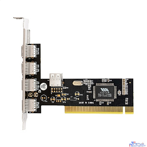 Exegate EX281227RUS Контроллер EXE-352 PCI v2.2, 4*USB2.0 ext. + 1*USB2.0 int., VIA Labs Chipset VT6212L