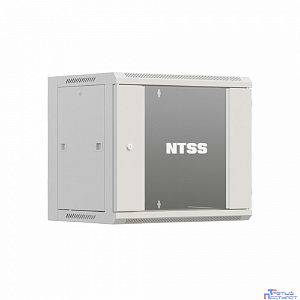 NTSS Шкаф настенный телекоммуникационный NTSS W 12U 600х450х635мм, 2 профиля 19, дверь стеклянная, боковые стенки съемные, задняя стенка, разобранный, серый RAL 7035 NTSS-W12U6045GS-2 (УТ000016824)