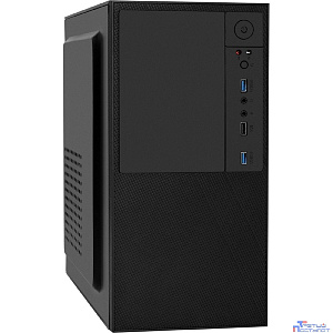 Exegate EX299244RUS Корпус Minitower ExeGate BAA-308U2-UNS350 (mATX, БП UNS350 с вент. 12см, 1*USB+2*USB3.0, HD Audio, черный)