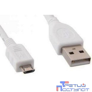 Cablexpert Кабель USB 2.0 Pro, AM/microBM 5P, 1м, экран, белый, паке (CCP-mUSB2-AMBM-W-1M)