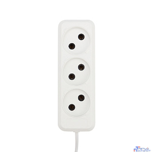 Rexant (11-8732) Удлинитель 3 гнезда, 10м, 2х0,75мм?, б/з, белый