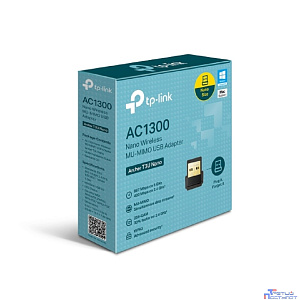TP-Link Archer T3U Nano AC1300 Ультракомпактный Wi-Fi USB-адаптер с поддержкой MU-MIMO