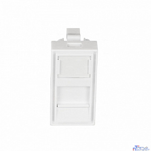 NTSS Лицевая панель NTSS PREMIUM для розеточных модулей типа Keystone 22,5x45 со шторкой NTSS-LP-PM-SIP-22.5X45-WT