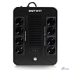 SMARTWATT UPS SAFE PRO 800 {линейно-интерактивный, 800/480 ВА/Вт, напольный/настенный, LED индикация, Shuko CEE7/4 - 8 шт. (4 шт. с резервным питанием, 4 шт. - сетевой фильтр}
