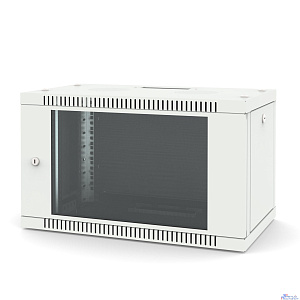 Шкаф настенный 19", 6U Filum FL-WB-0663GM-GY Wall Box (ШхГхВ) 600x350x356 мм, дверь стеклянная, цвет серый RAL7035