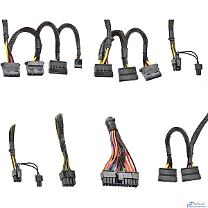 Exegate EX292148RUS-OEM Блок питания 400W ExeGate 80 PLUS® 400PPH-LT-OEM (ATX, APFC, КПД 82% (80 PLUS), 12cm fan, 24pin, (4+4)pin, PCIe, 5xSATA, 3xIDE, black)