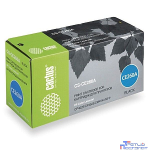Картридж лазерный Cactus CS-CE260A черный (8500стр.) для HP LJ CP4025/CP4525/CM4540