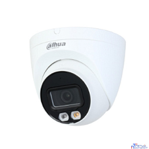DAHUA DH-IPC-HDW2449TP-S-PV-0360B Уличная купольная IP-видеокамера SmartDualLight 4Мп, 1/2.9” CMOS, объектив 3.6мм, видеоаналитика, микрофон+динамик, ИК 30м, LED 30м, IP67, металл/пластик