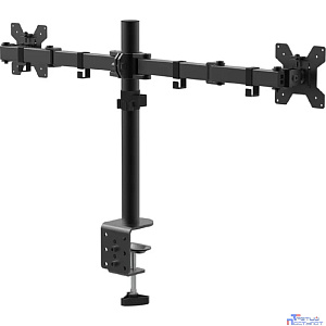 Кронштейн для монитора Filum FL-DM001DB двойной, VESA: 75x75/100x100, для диагонали 10"-32", два типа крепления, макс. нагрузка 10кг, черный (1094479)