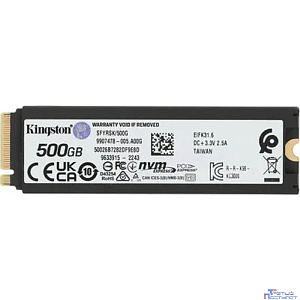 Kingston SSD Fury Renegade, 500GB, M.2 22x80mm, NVMe, PCIe 4.0 x4, 3D TLC, SFYRSK/500G