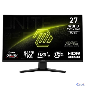 MSI MAG 27" 274CQF Black {VA Curved 2560x1440 180Hz 0.5ms 300cd 2xHDMI DisplayPort Tilt VESA} [9S6-3CE31T-015]