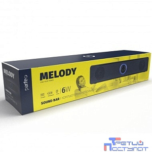 Perfeo компьютерная колонка-саундбар "MELODY", мощность 6 Вт, USB, пластик, черный
