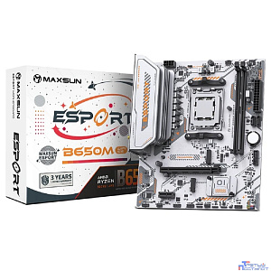 MAXSUN MS-eSport B650M WIFI6 ICE (Socket AM5, mATX, 2*DDR5(96Gb), DP/HDMI, 2*SATA3, 2*M.2, 1*PCIEx16/1*PCIEx1, 2*USB 2.0, 4*USB 3.2, LAN 1*1G,  Bluetooth,  Wi-Fi 802.11ax, RTL)