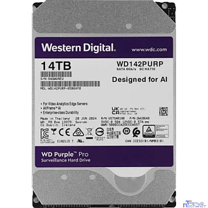 14TB WD Purple Pro (WD142PURP) {Serial ATA III, 7200- rpm, 512Mb, 3.5", All Frame AI}