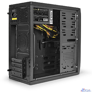 Exegate EX292982RUS Корпус Minitower ExeGate mEVO-7807-NPX400 (mATX, БП 400NPX 12см, 1*USB+1*USB3.0, черный 1x12 см с RGB подсветкой)