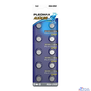 Pleomax AG6 (370) LR920, LR69 Button Cell (100/1000/98000) (10 шт. в уп-ке)