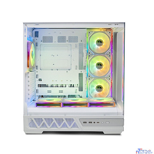 XASTRA Корпус Q700 7ARGB-C10-UC White ATX/Aquarium/Screewless/7x120mm ARGB PWM mirror fans/Argb+PWM HUB 10port/Type C Q700-7FM12A-C10-UC-WH