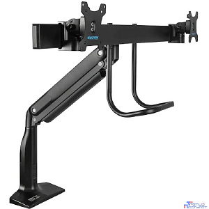 Kromax OFFICE-20 черный  Настольный кронштейн для двух мониторов 17"-35" (до 2х10кг)