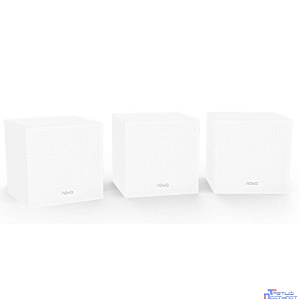 TENDA MW12(3-pack) Трехдиапазонная гигабитная Wi-Fi Mesh система АС2100, до 300 Мбит/с на 2,4 ГГц + до 867 Мбит/с на 5 ГГц, LAN 2x 1Гбит/с, WAN 1x1 Гбит/с, 4 встроенные