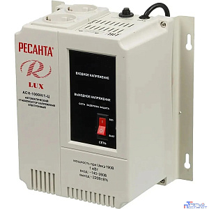 Ресанта АСН-1 000 Н/1-Ц 63/6/14 Стабилизатор Lux {220В±8%, Габариты 206х133х230, Вес 4кг} 4606059015505