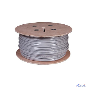 Rexant (01-1012-R) Кабель витая пара U/UTP, CAT 5е, PVC, 16PR, 24AWG, INDOOR, SOLID, серый, 305м, РФ