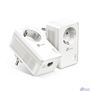 TP-Link TL-PA7017P KIT AV1000 Комплект гигабитных адаптеров Powerline со встроенной розеткой