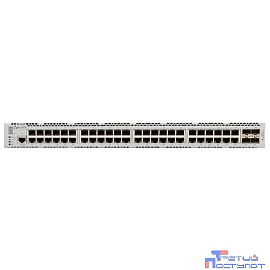 ELTEX MES2348P Ethernet-коммутатор 48 портов 10/100/1000 Base-T (PoE/PoE+), 4 порта 10GBase-R (SFP+)/1000Base-X (SFP), L3, 2 слота для модулей питания