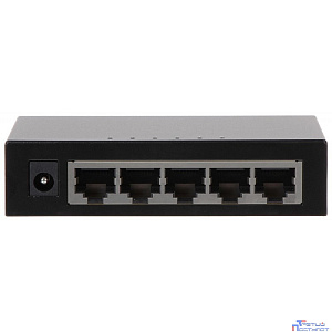 DAHUA DH-PFS3005-5GT 5-портовый гигабитный неуправляемый коммутатор, 5xRJ45 1Gb, коммутация 10 Гбит/с, MAC-таблица 2К, металл