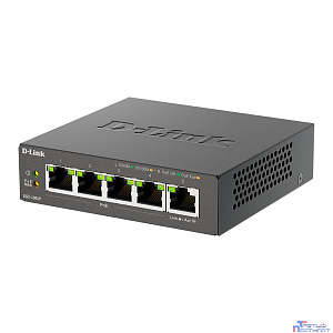 D-Link DGS-1005P/B3A Неуправляемый коммутатор с 5 портами 10/100/1000Base-T (4 порта PoE 802.3af/at, PoE-бюджет 60 Вт)