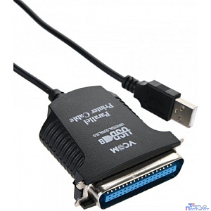 VCOM VUS7052 Кабель-адаптер USB A (вилка) -> LPT (прямое подключение к LPT порту принтера) 1.8m